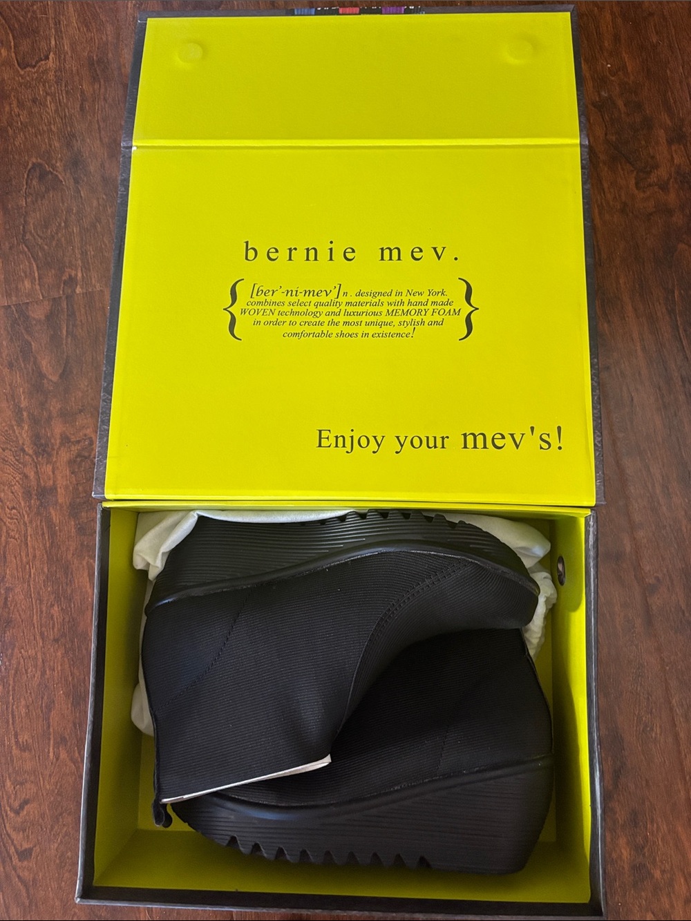 bernie mev. Black Slip-On Stretch Ankle Booties